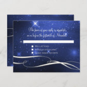Space Galaxy stars Unendlichkeit Symbol Skript Hoc RSVP Karte (Vorne/Hinten)