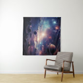 Space Galaxy Symphony Tapestry Wandteppich (Beispiel (Horizontal))