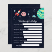 Space Galaxy wünscht sich eine Babykarte (Vorne/Hinten)