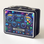 Space Game Controller Galaxy Control Panel  Metall Brotdose (Vorderseite)