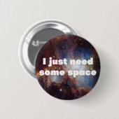 Space Geek Funny Button (Vorne & Hinten)