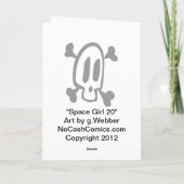 Space Girl 20 Grußkarten Karte (Rückseite)