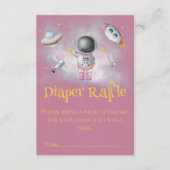 Space Girl Astronaut Raketen ufo Star Baby Dusche Begleitkarte (Vorderseite)