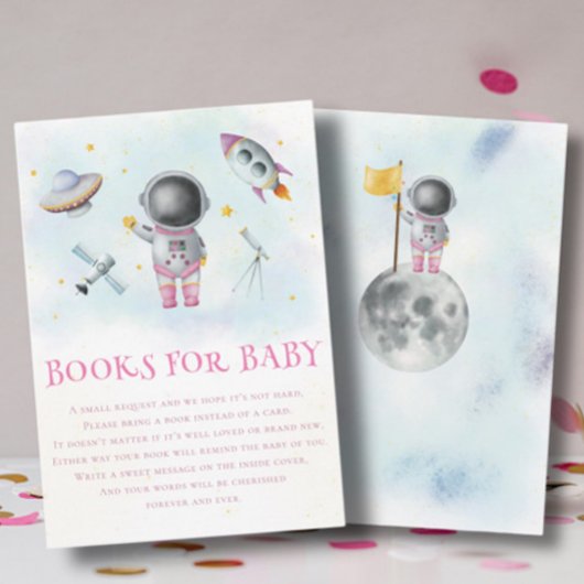 Space Girl Astronaut Raketenstar Books für Baby Begleitkarte
