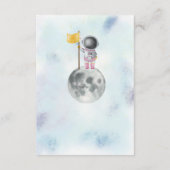 Space Girl Astronaut Raketenstar Books für Baby Begleitkarte (Rückseite)