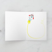 Space Girl Birthday Karte (Innenseite)