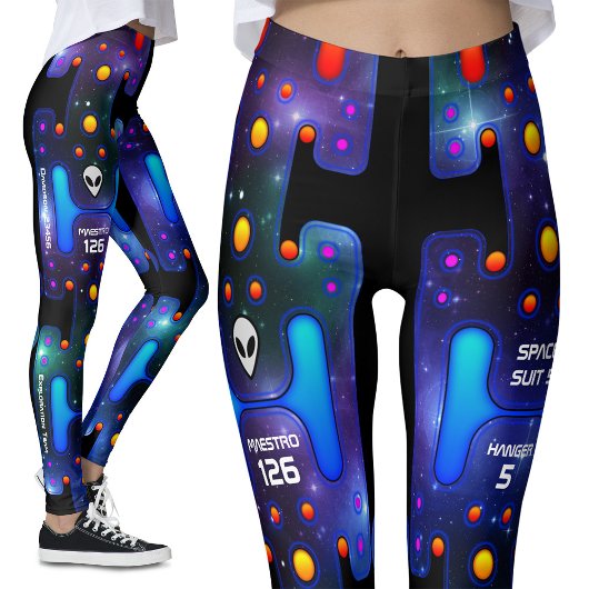 Space Girl Mechanischer Android Futuristischer Rob Leggings