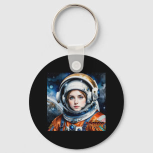 Space Girl Sticker Schlüsselanhänger