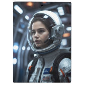 Space Girl v1 | Klemmbrett (Rückseite)