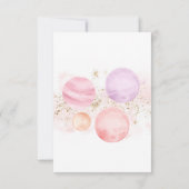 Space Girls Geburtstagswohnung Danke Karte (Rückseite)