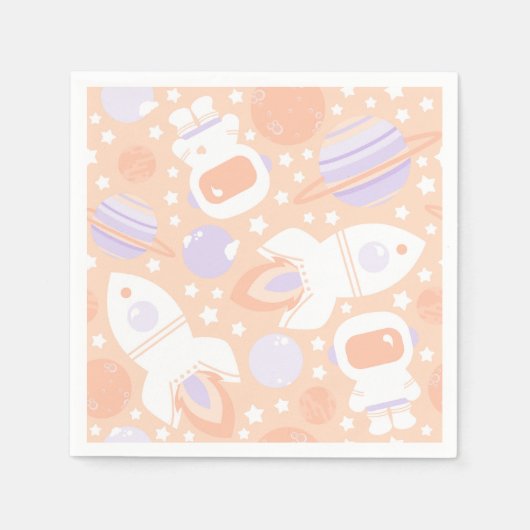Space Girls Party Napkins Serviette (Vorderseite)