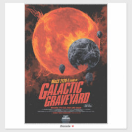 Space Graveyard Halloween Galaxie der Horror Aufkleber