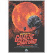 Space Graveyard Halloween Galaxie der Horror Aufkleber (Vorderseite)