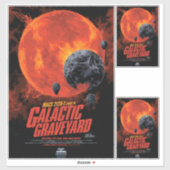 Space Graveyard Halloween Galaxie der Horror Aufkleber (Blatt)