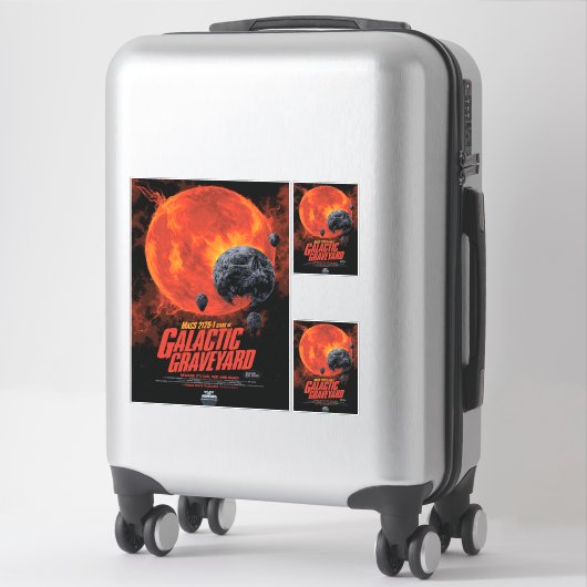 Space Graveyard Halloween Galaxie der Horror Aufkleber (Koffer)