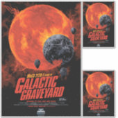 Space Graveyard Halloween Galaxie der Horror Aufkleber (Vorderseite)