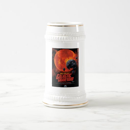 Space Graveyard Halloween Galaxie der Horror Bierglas (Mittel)