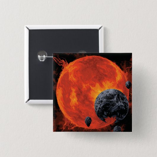 Space Graveyard Halloween Galaxie der Horror Button (Vorne & Hinten)