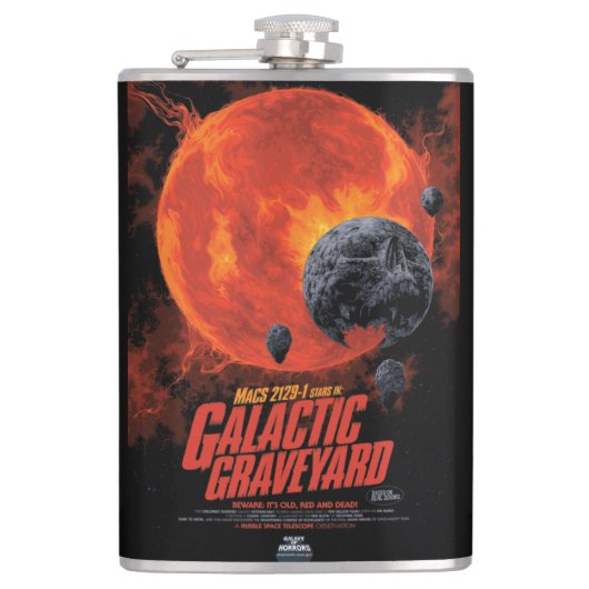 Space Graveyard Halloween Galaxie der Horror Flachmann (Vorderseite)