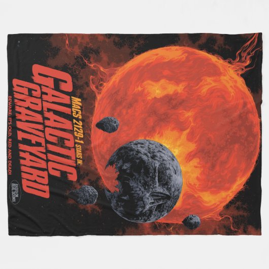 Space Graveyard Halloween Galaxie der Horror Fleecedecke (Vorderseite (Horizontal))