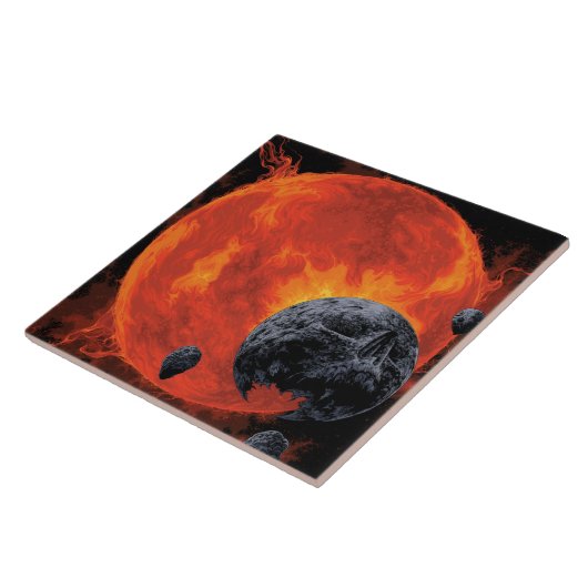 Space Graveyard Halloween Galaxie der Horror Fliese (Seite)