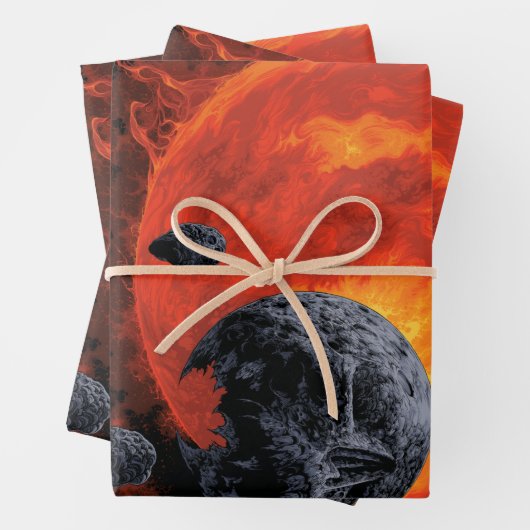 Space Graveyard Halloween Galaxie der Horror Geschenkpapier Set (Beispiel)