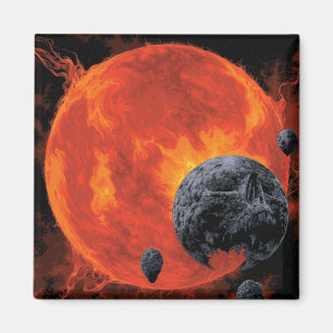 Space Graveyard Halloween Galaxie der Horror Magnet