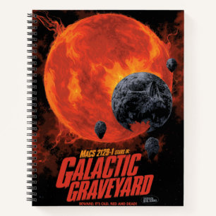 Space Graveyard Halloween Galaxie der Horror Notizblock