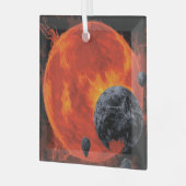 Space Graveyard Halloween Galaxie der Horror Ornament Aus Glas (Vorderseite links)