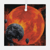 Space Graveyard Halloween Galaxie der Horror Ornament Aus Glas (Rückseite)