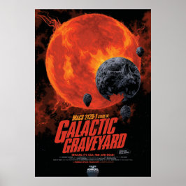 Space Graveyard Halloween Galaxie der Horror Poster
