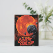 Space Graveyard Halloween Galaxie der Horror Postkarte (Stehend Vorderseite)