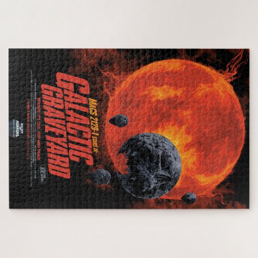 Space Graveyard Halloween Galaxie der Horror Puzzle (Horizontal)