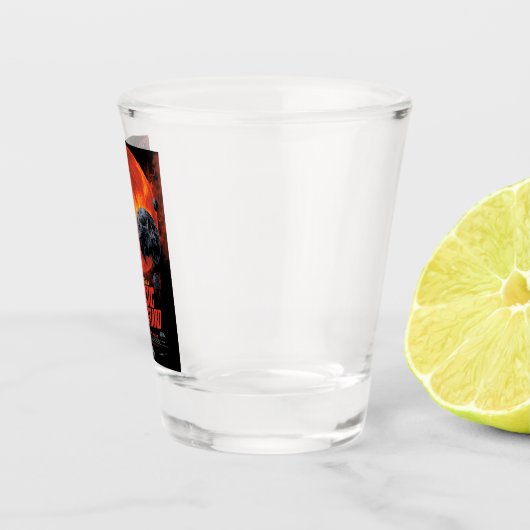 Space Graveyard Halloween Galaxie der Horror Schnapsglas (Rechts)