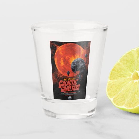 Space Graveyard Halloween Galaxie der Horror Schnapsglas (Vorderseite)