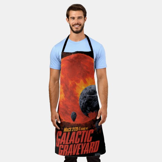 Space Graveyard Halloween Galaxie der Horror Schürze (Getragen)