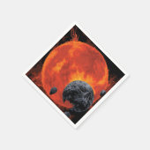 Space Graveyard Halloween Galaxie der Horror Serviette (Ecke)