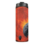 Space Graveyard Halloween Galaxie der Horror Thermosbecher (Vorderseite)