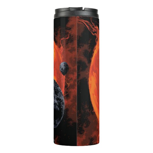 Space Graveyard Halloween Galaxie der Horror Thermosbecher (Rückseite)