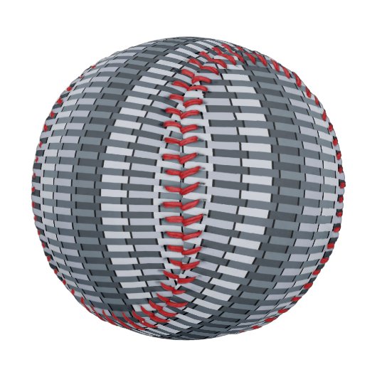 Space Gray Contemporary Stripe Muster Baseball (Schrägansicht)