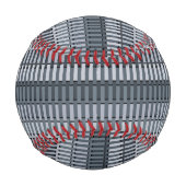 Space Gray Contemporary Stripe Muster Baseball (Vorderseite)