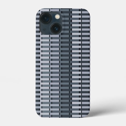 Space Gray Contemporary Stripe Muster Case-Mate iPhone Hülle (Rückseite)