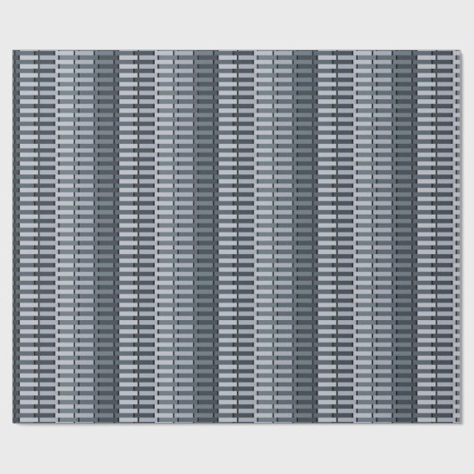 Space Gray Contemporary Stripe Muster Geschenkpapier (Flach)