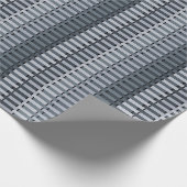 Space Gray Contemporary Stripe Muster Geschenkpapier (Ecke)