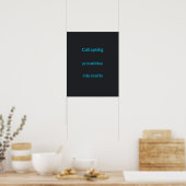 Space Gray Electric Blue Lato Quantum Kunst Poster (Küche)