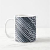 Space Gray Modernes Abstraktes Streifenmuster Kaffeetasse (Links)