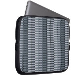 Space Gray Modernes Abstraktes Streifenmuster Laptopschutzhülle (Vorne Rechts)