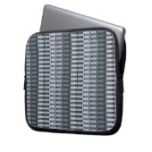 Space Gray Modernes Abstraktes Streifenmuster Laptopschutzhülle (Vorderseite Links)