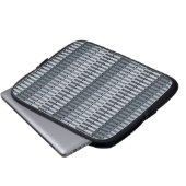 Space Gray Modernes Abstraktes Streifenmuster Laptopschutzhülle (Vorne Knopf)