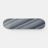 Space Gray Modernes Abstraktes Streifenmuster Skateboard (Horizontal)